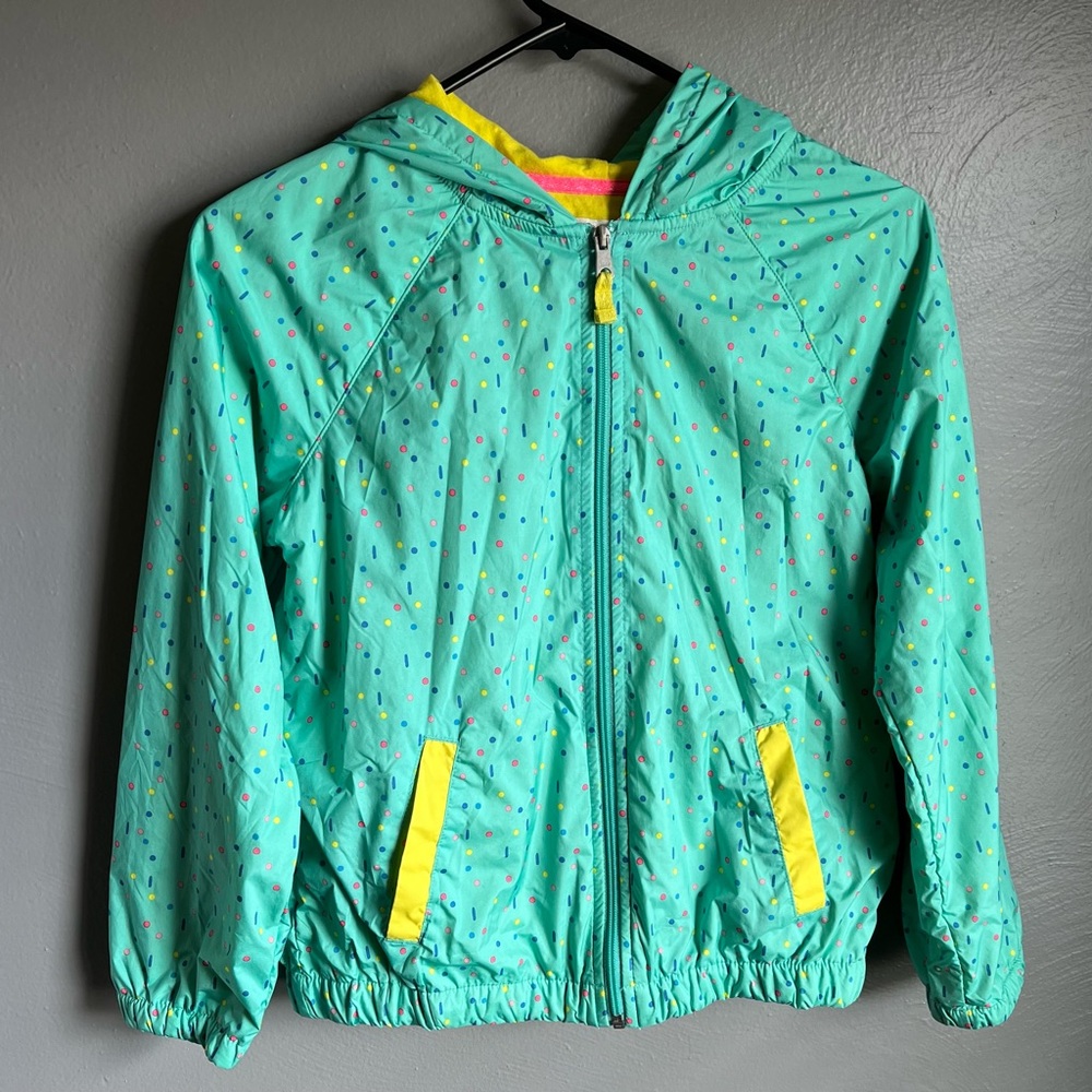 Cat & Jack Hooded Rain Jacket/Windbreaker sz. 10/12